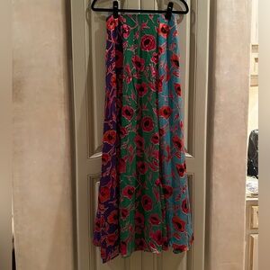Alice + Olivia Colorful Floral Maxi Skirt